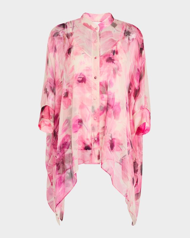 Katia Floral-Print Silk Chiffon Blous